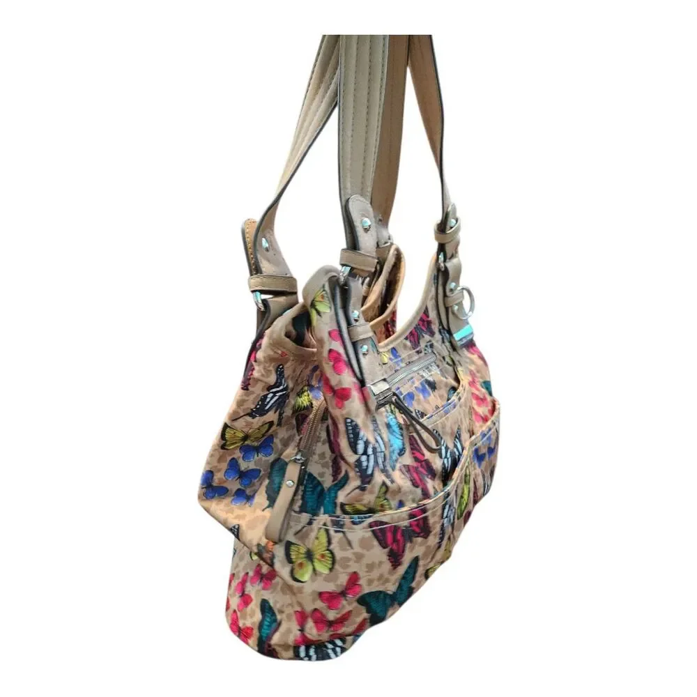 Tyler Rodan Butterfly Purse Shoulder Bag Medium sized Tan - Picture 3 of 14